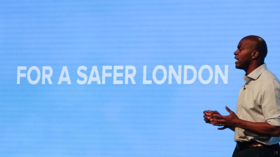 Shaun Bailey delivers a speech on the third day of the Conservative Party Conference at Manchester Central