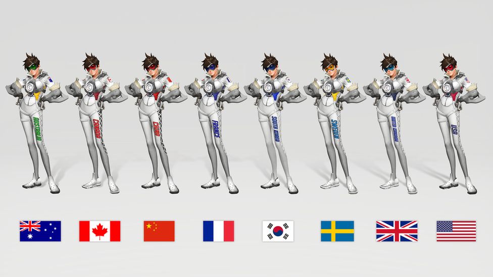 Flags of countries in the Overwatch world cup