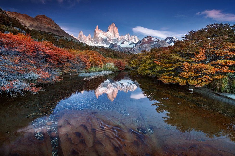 A landscape view of Los Glaciares National Park, Patagonia, Argentina