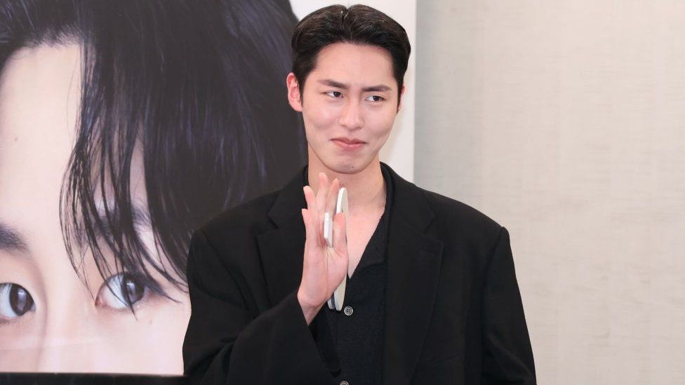 South Korean actor Lee Jae-wook meets fans on March 25, 2023 in Taipei, Taiwan