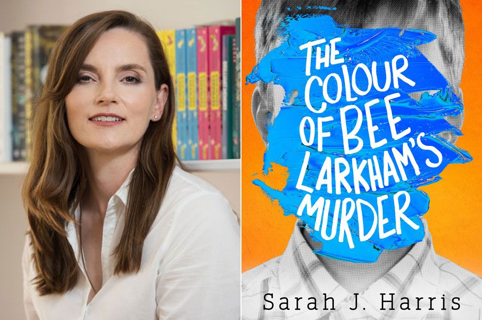 Sarah J Harris and the cover of her novel