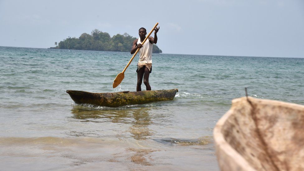 Boatman in Equatorial Guinea