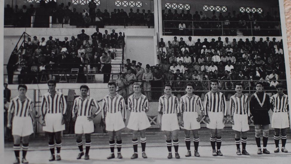 Line up of Constantine football club team players.