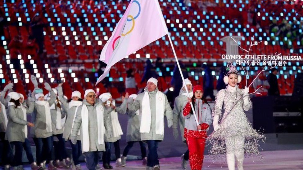 "Olympic Athletes from Russia" delegation at the PyeongChang Olympics in 2018