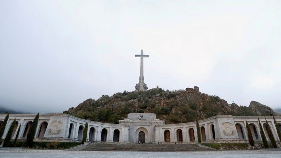 A general view of the Valley of the Fallen mausoleum in San Lorenzo de El Escorial, Spain, October 13, 2019