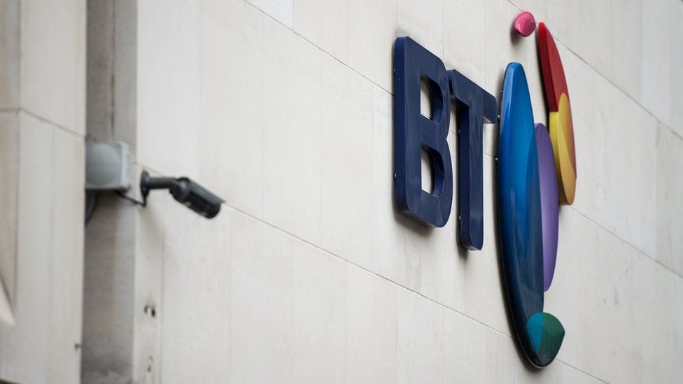 BT logo on a building