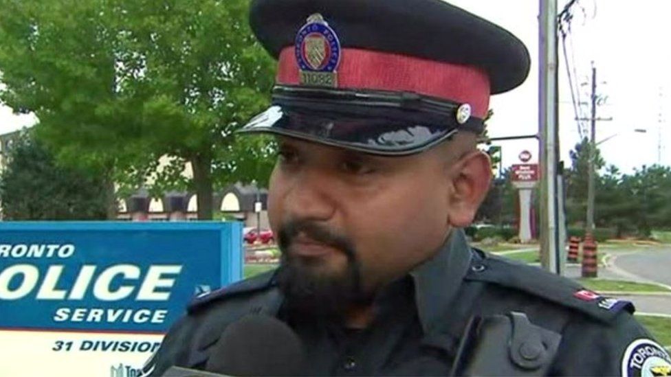 Constable Niran Jeyanesan pictured in an interview