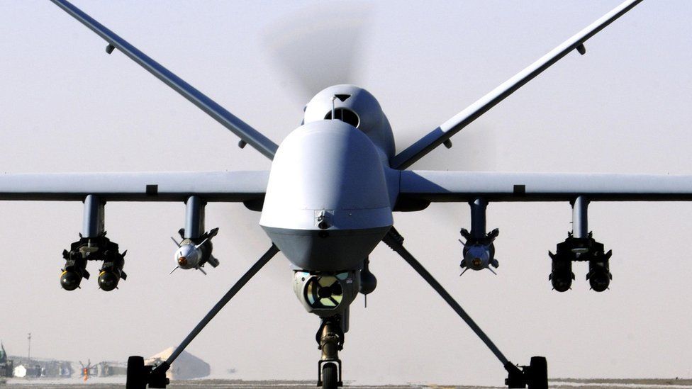 Undated MoD handout file photo of an RAF Reaper UAV drone