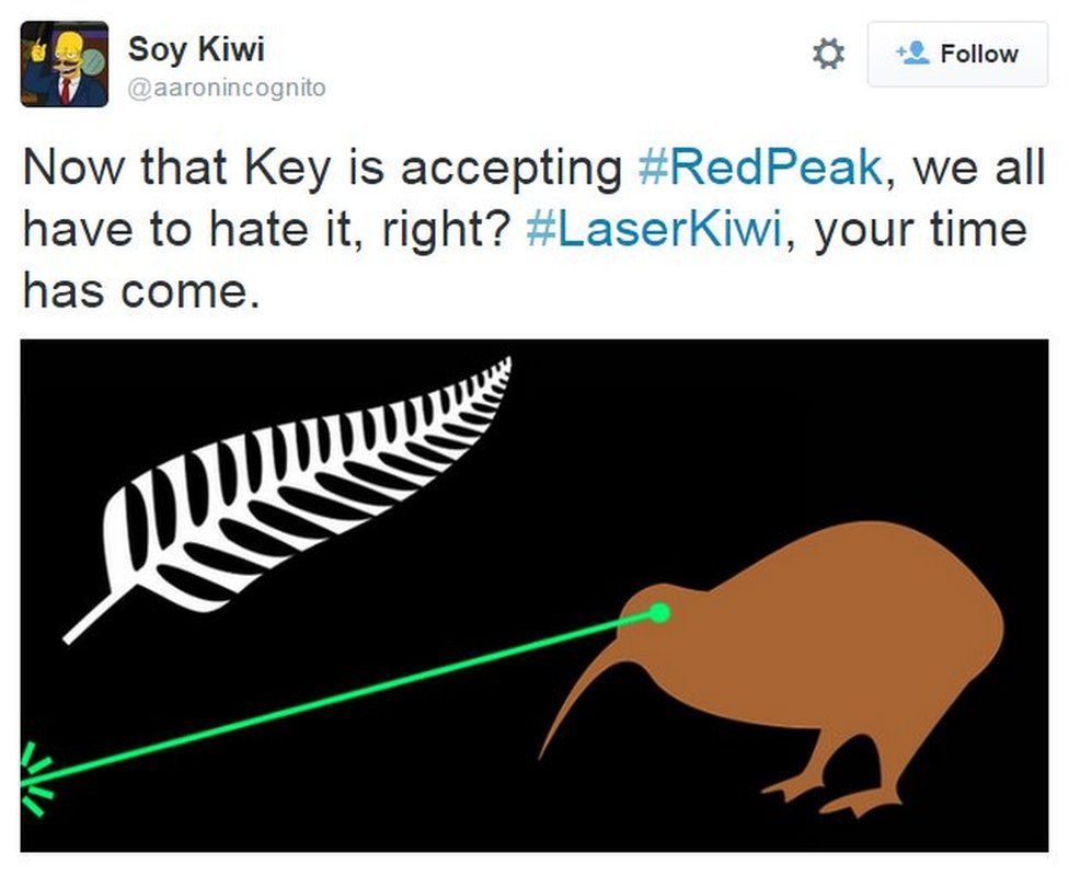 Now that Key is accepting #RedPeak, we all have to hate it, right? #LaserKiwi, your time has come.