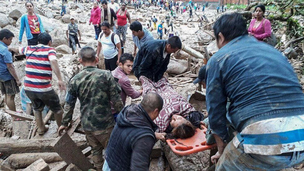 The Colombian army rescuing residents of Mocoa after mudslides