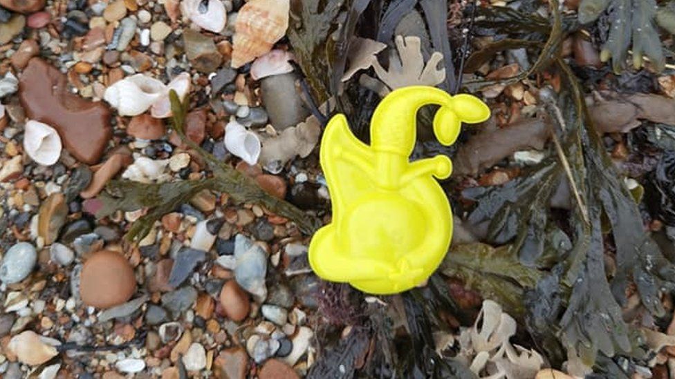 Discarded toy found on a beach in Clacton.
