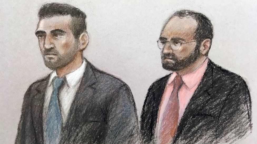 Vincent Tappu (left) and Mujahid Arshid in the dock of the Old Bailey