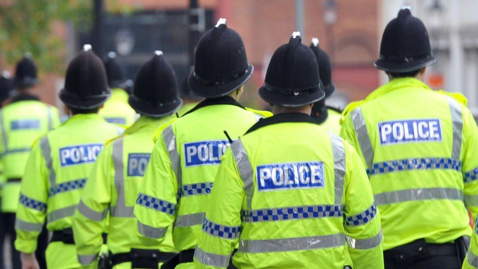 Police officers in Manchester in 2011