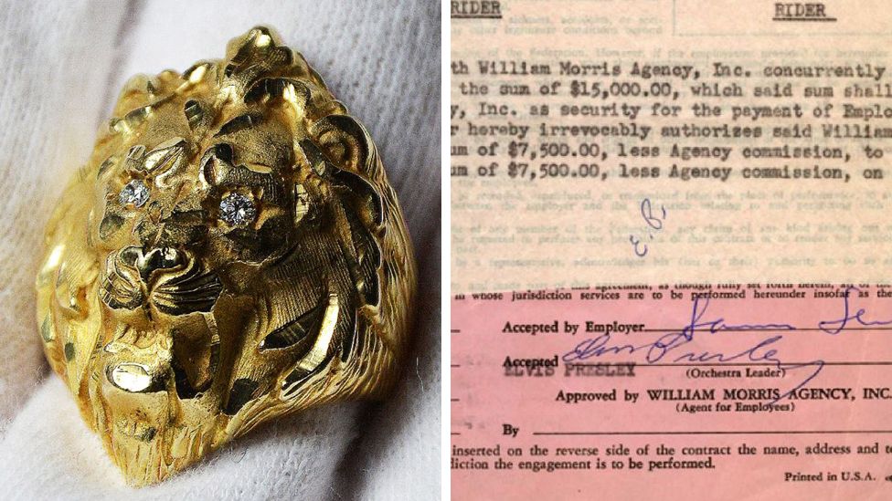 Elvis gild ring and contract
