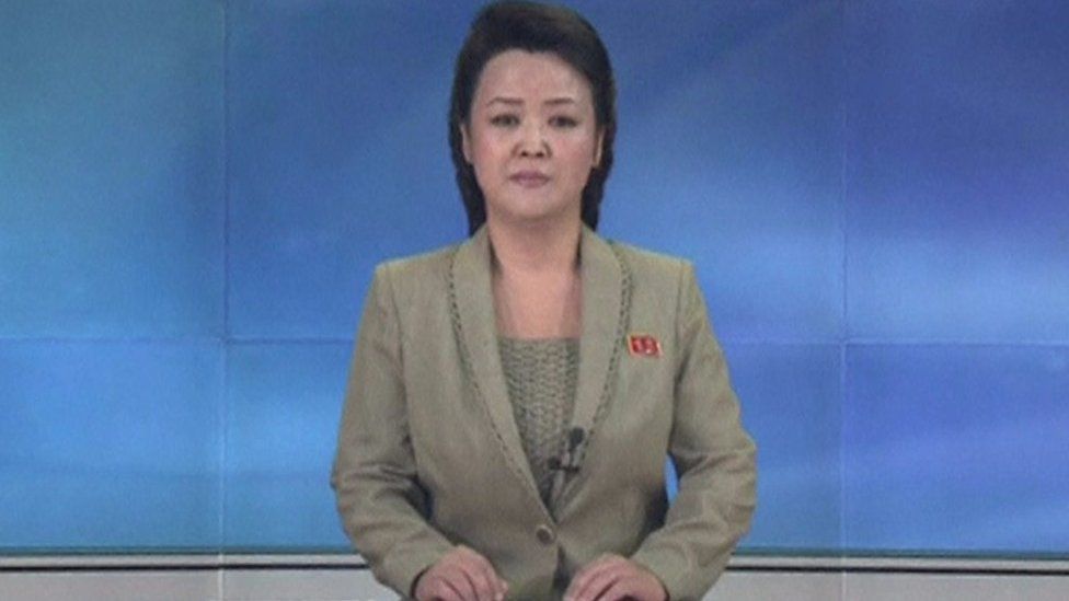North Korean state TV news reader