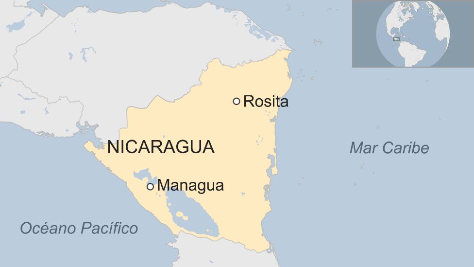 Mapa de Rosita, Nicaragua