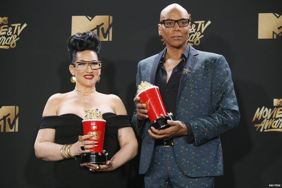 Michelle Visage and RuPaul