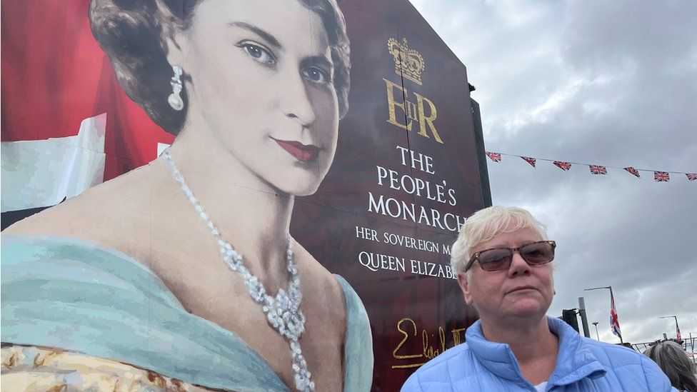 Julie Stockman on the Shankill Road where people have been gathering in tribute to the Queen