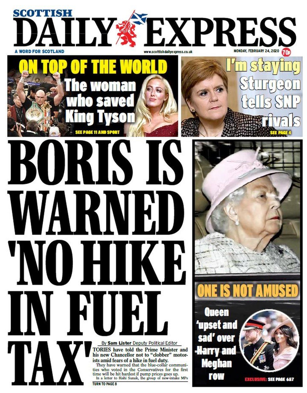 Express front page