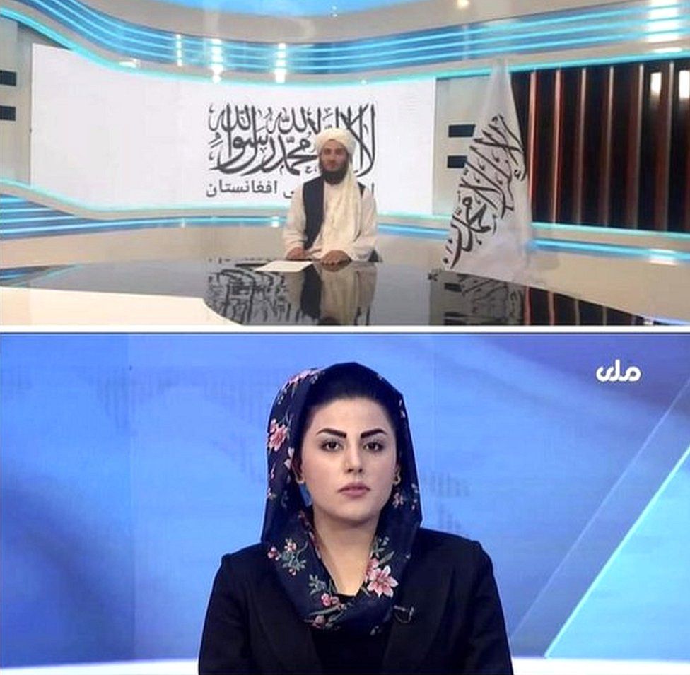 People were sharing before and after screengrabs from Radio Television Afghanistan