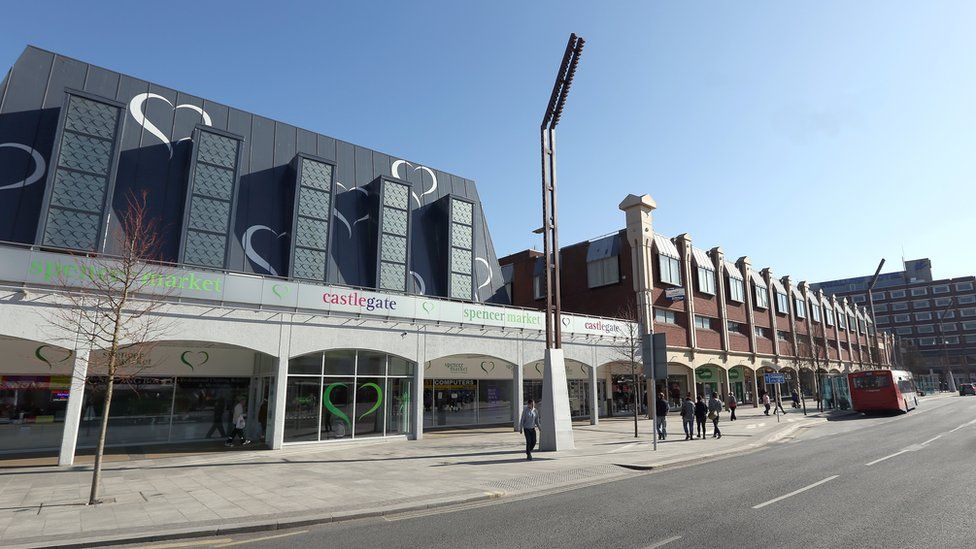 The exterior of the Castlegate Shopping Centre in Stockton