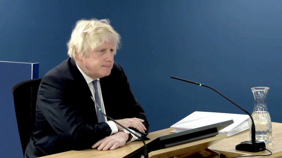 Former Prime Minister Boris Johnson appeared at the UK inquiry this week