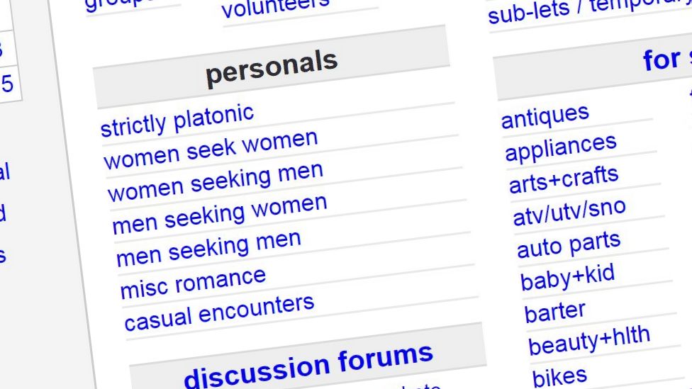 Craigslist drops dating ads after new law BBC News