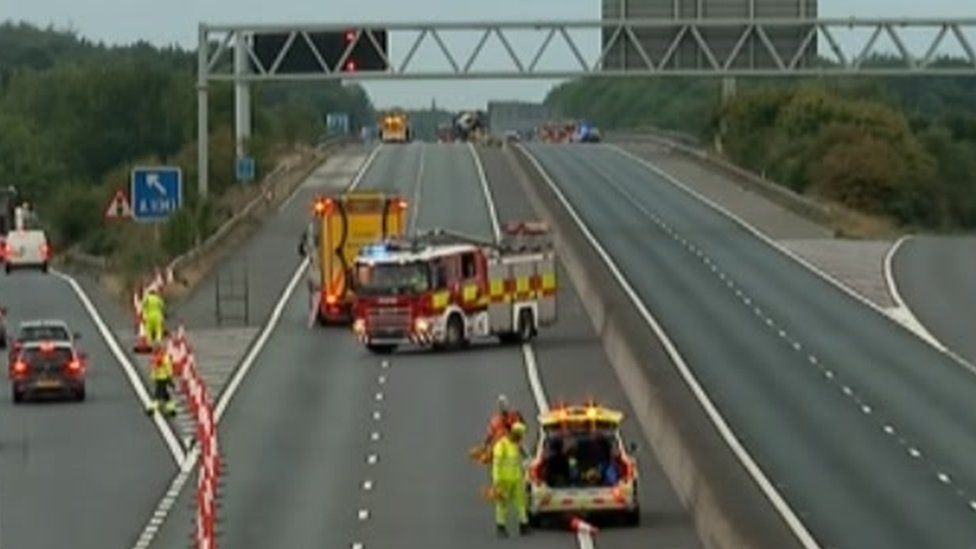 The lorry driver died in the M18 crash at Doncaster