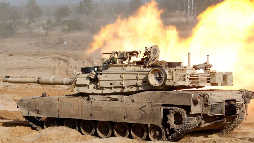 An M1 Abram battle tank