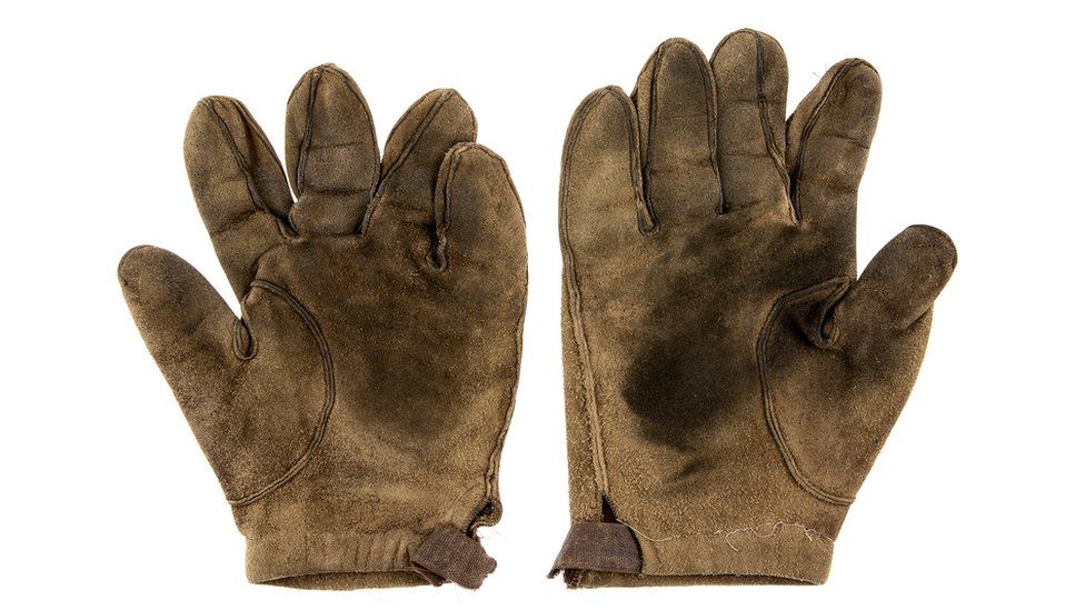 The Duke of Edinburgh’s carriage-driving gloves made of doeskin leather