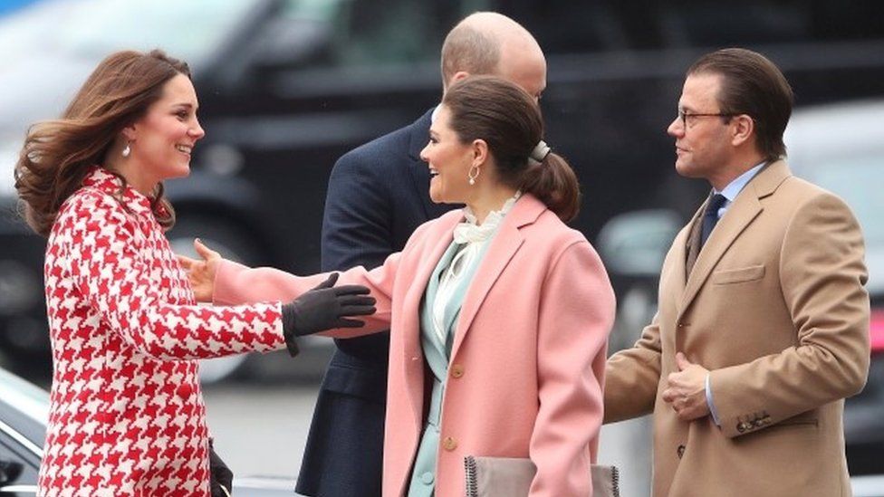 Duke and Duchess of Cambridge meet Crown Princess Victoria of Sweden and Prince Daniel of Sweden
