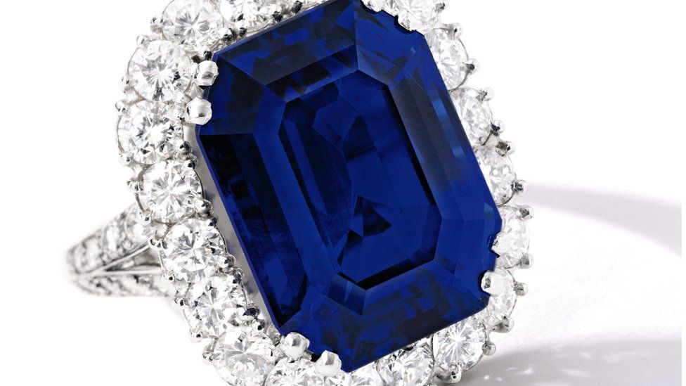 The 27.68-carat Kashmir sapphire and diamond ring