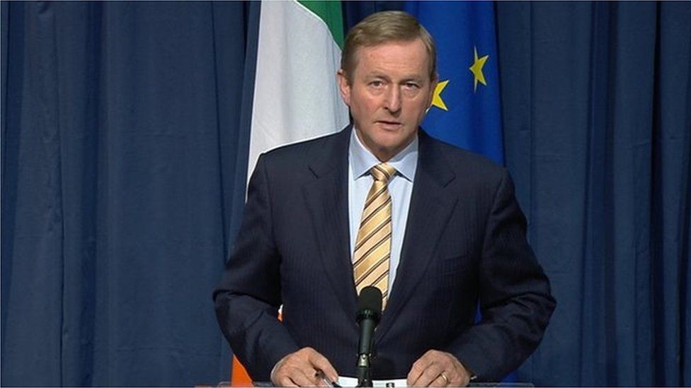 Enda Kenny said the Dáil (Irish Parliament) is to be recalled on Monday to discuss the referendum result