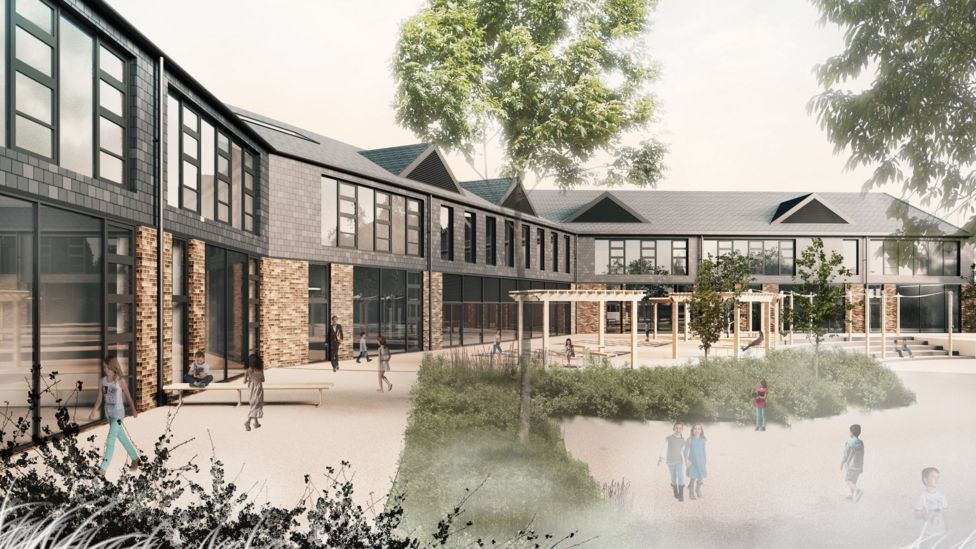 Dumfries school campus works officially launched BBC News