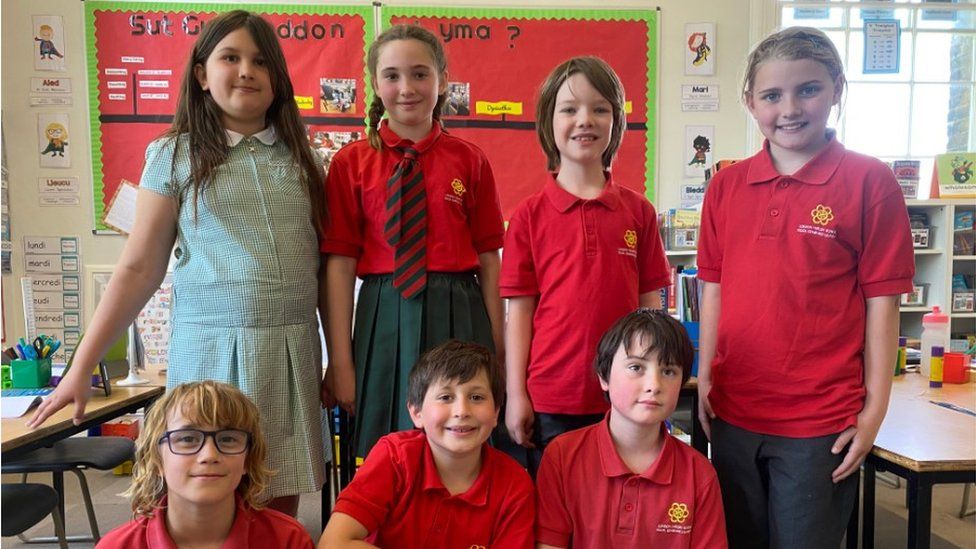 Pupils at London Welsh School
