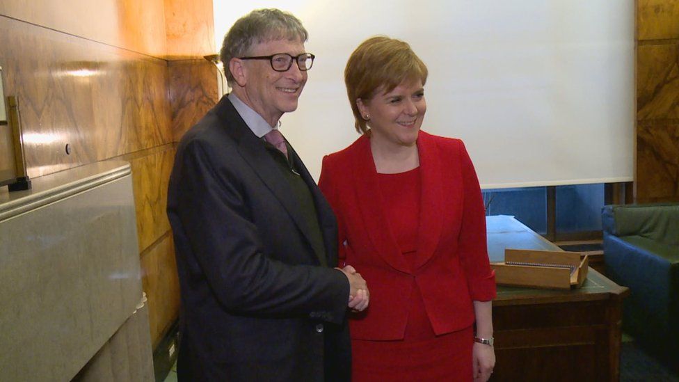 Bill Gates also met First Minister Nicola Sturgeon