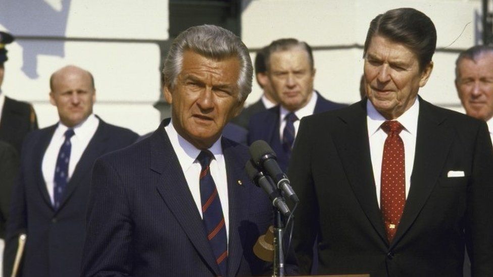 Bob Hawke & Ronald Reagan