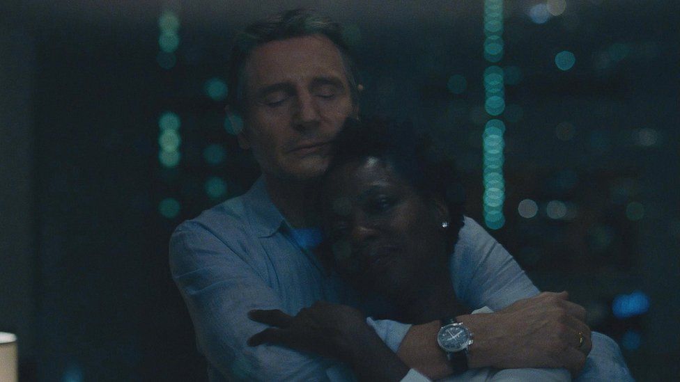 Liam Neeson and Viola Davis in Widows
