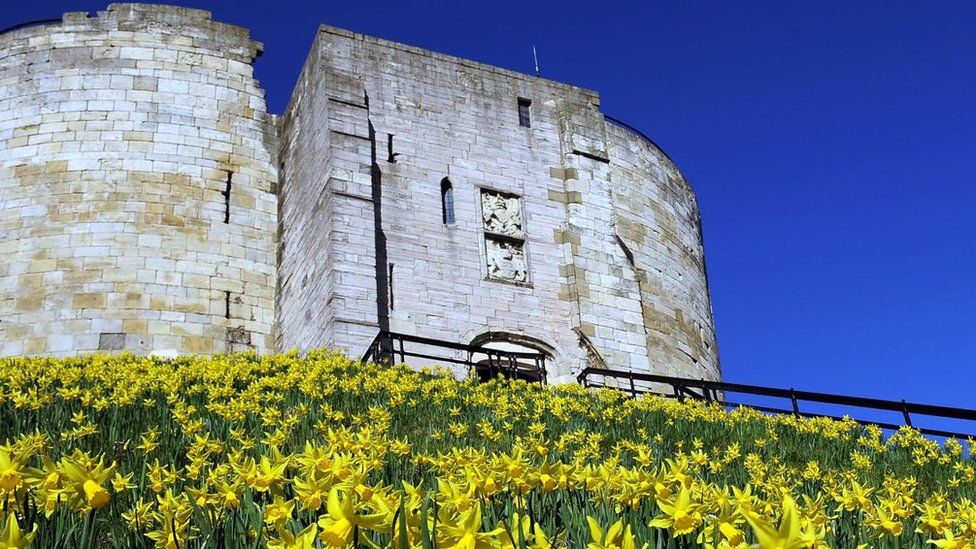Clifford's Tower, York, was the scene of an anti-Semitic massacre in 1190