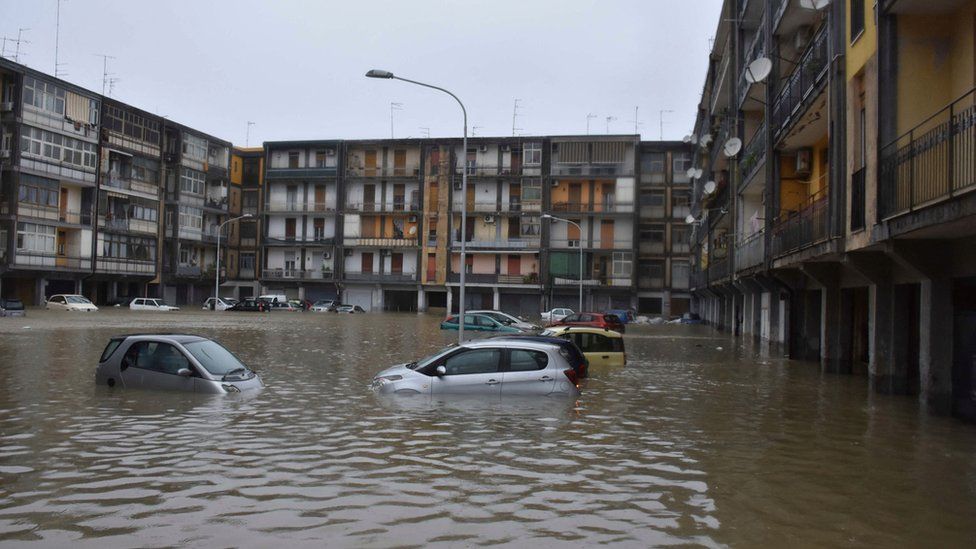 Sicily flooding Rare Medicane hits southern Italy BBC Newsround