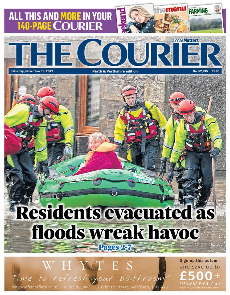 Scotlands papers Floods wreak havoc and GPs turn emergency only bilde