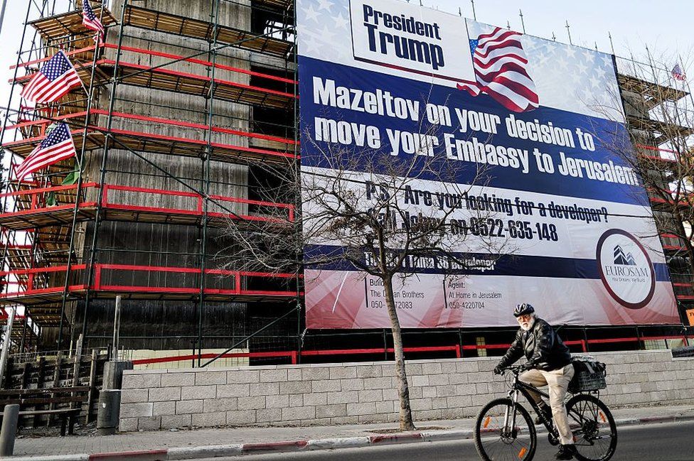 construction covering welcomes Trump's decision to move the US embassy from Tel Aviv to Jerusalem