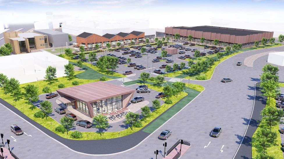 Mock-up of plans for Winsford town centre