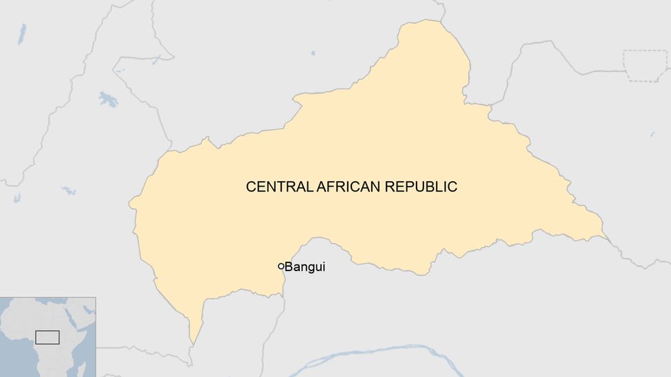 A map of the Central African Republic.