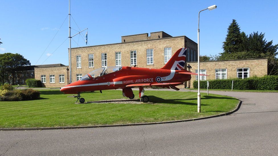 The aircraft outside RAF Scampton
