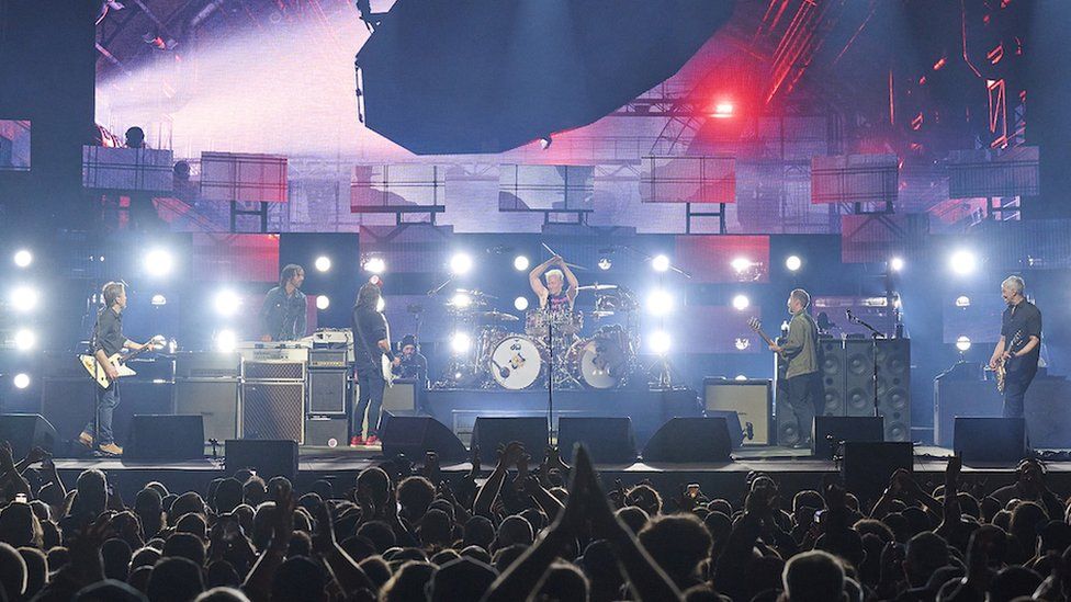 Foo Fighters playing live with Josh Fresse