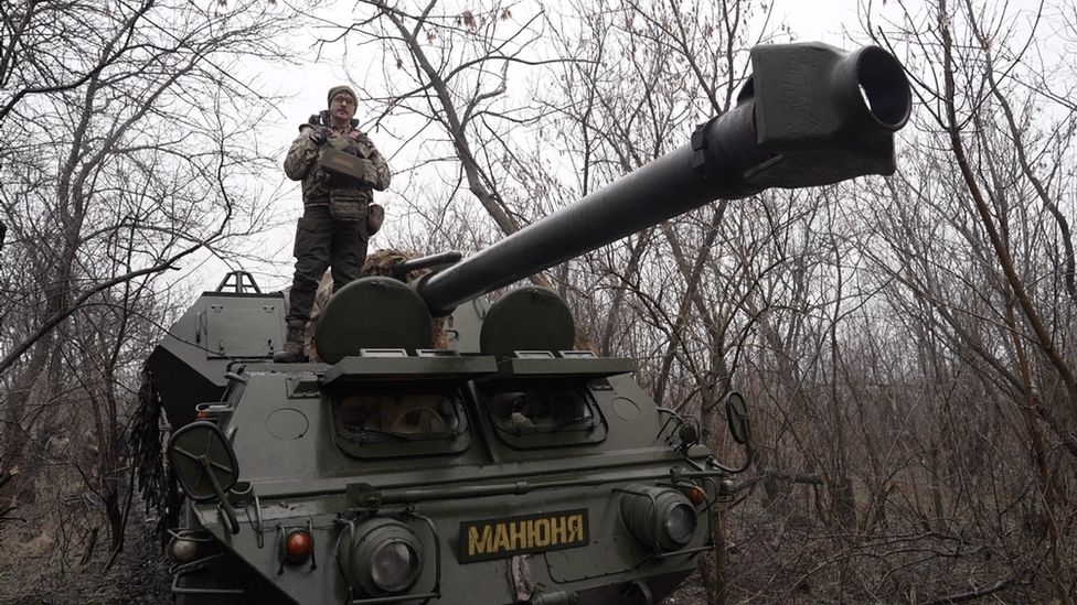 Oleksii with his Czech-supplied mobile artillery piece