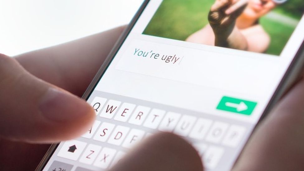 You're ugly typed on phone keyboard