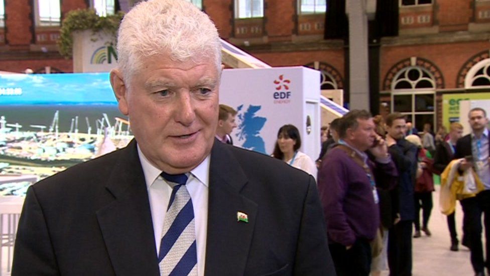 Byron Davies at Conservative conference in Manchester, 2019