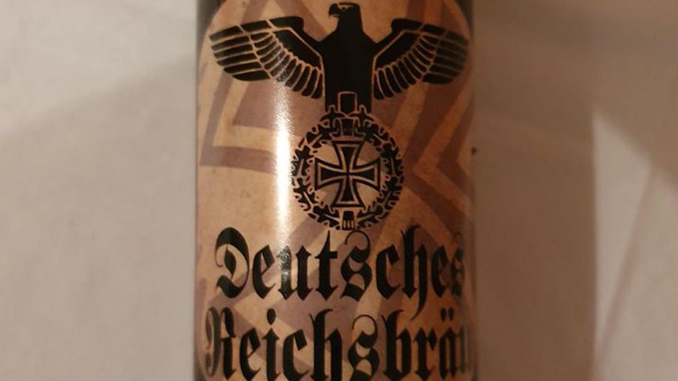 Beer with Nazi-style label